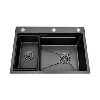 Chậu 1 hố đúc 201 phủ đen (7546 – AE) 7546-AE