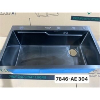 Chậu 1 hố đúc 201 phủ đen (7846 – AE) 7846-AE - Ảnh 2