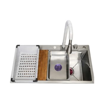 Chậu 1 hố đúc 304 (7846 – AFC) +Vòi+thớt nox 7846-AFC